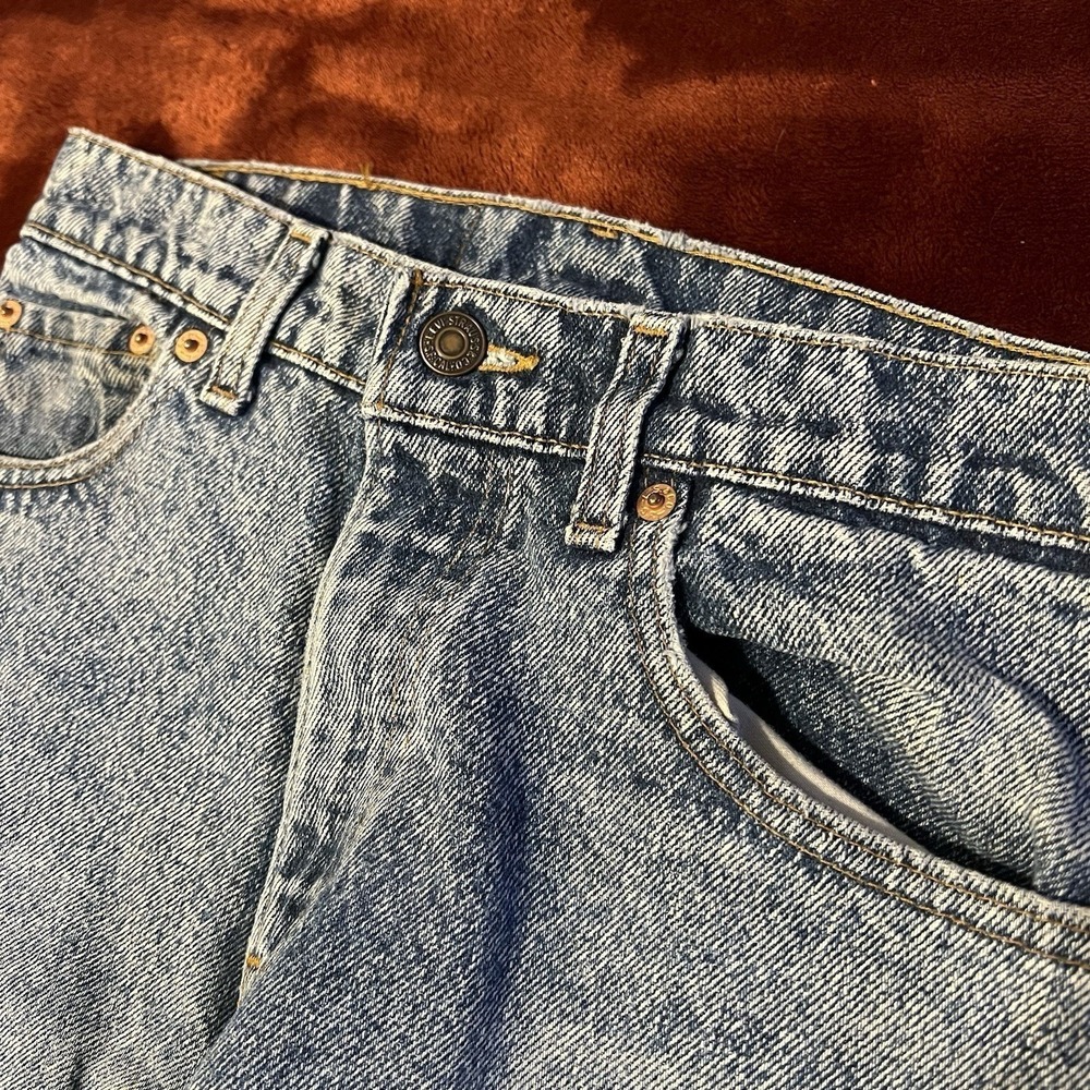 Levi's 550 Men's Jeans Vintage 80s 29x30 Acid Wash Distressed Made in USA - Picture 4 of 8